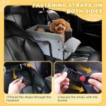 Small Dog Car Seat with Safety Straps & Pocket