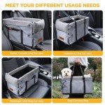 Small Dog Car Seat with Safety Straps & Pocket