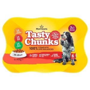 Morrisons Senior Dog Food Meat Chunks in Jelly