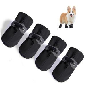 Water-Resistant Non-Slip Dog Boots - 4 Pack