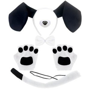 Black and White Puppy Dog Costume Set for Kids