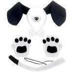 Black and White Puppy Dog Costume Set for Kids