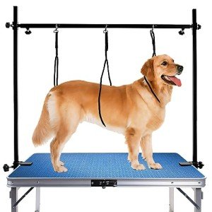 Adjustable Dog Grooming Arm with Clamp and Loop