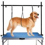 Adjustable Dog Grooming Arm with Clamp and Loop