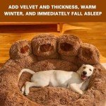 Fluffy Calming Dog Bed in Bear Paw Shape