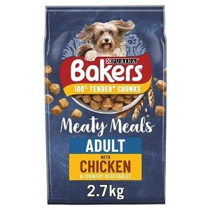 Bakers Meaty Meals Dry Dog Food - Chicken 4x2.7kg