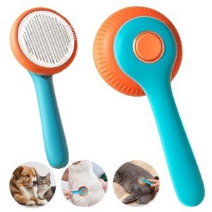 Self-Cleaning Slicker Dog Brush for Grooming