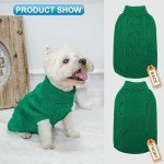 Mihachi Cable Knit Turtleneck Dog Sweater