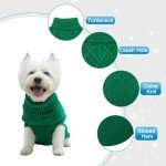 Mihachi Cable Knit Turtleneck Dog Sweater