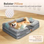 Nobleza Medium Orthopedic Dog Bed with Removable Cover