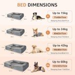 Nobleza Medium Orthopedic Dog Bed with Removable Cover