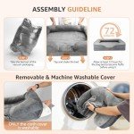 Nobleza Medium Orthopedic Dog Bed with Removable Cover