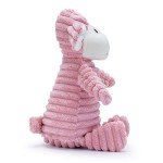 Zappi Co Pink Lamb Plush Dog Toy with Squeaker