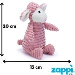 Zappi Co Pink Lamb Plush Dog Toy with Squeaker