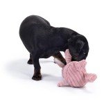 Zappi Co Pink Lamb Plush Dog Toy with Squeaker