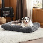 XL Fluffy Dog Crate Bed with Anti-Slip Base