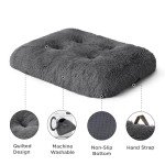 XL Fluffy Dog Crate Bed with Anti-Slip Base