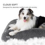 XL Fluffy Dog Crate Bed with Anti-Slip Base