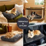 XL Fluffy Dog Crate Bed with Anti-Slip Base