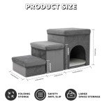 Folding Dog Steps with Anti-Slip Plush Cover