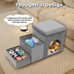 Folding Dog Steps with Anti-Slip Plush Cover