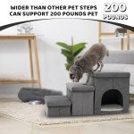 Folding Dog Steps with Anti-Slip Plush Cover