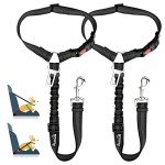 SlowTon 2-in-1 Adjustable Dog Car Seatbelt - 2 Pack