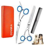 Dog Grooming Scissors Set with Leather Pouch