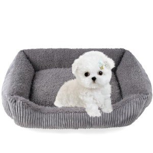 TWDEPART Small Grey Dog Cuddler Sofa Bed