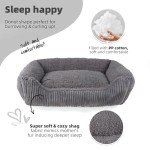TWDEPART Small Grey Dog Cuddler Sofa Bed
