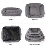 TWDEPART Small Grey Dog Cuddler Sofa Bed