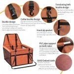 Orange Waterproof Dog Car Booster Seat for Medium Dogs