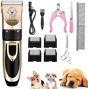 Low Noise Rechargeable Dog Grooming Clippers Set