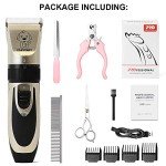 Low Noise Rechargeable Dog Grooming Clippers Set
