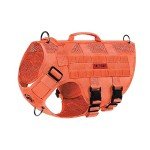 OneTigris No Pull Tactical Dog Harness, Medium Orange