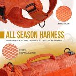 OneTigris No Pull Tactical Dog Harness, Medium Orange