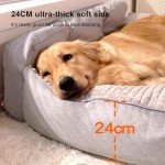 Cozy Gray Dog Bed with Waterproof Cover