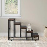 CADUKE 5-Step Pet Stairs for Dogs and Cats