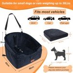 Comfy Memory Foam Dog Car Seat for Small Dogs
