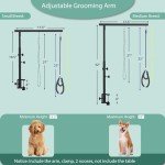 Adjustable Dog Grooming Arm with Hammock Support