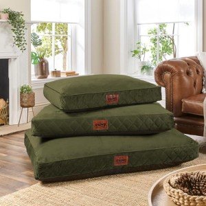 Extra Large Washable Calming Dog Bed - Green