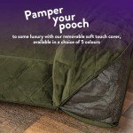 Extra Large Washable Calming Dog Bed - Green