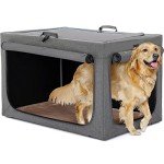 Petsfit Soft Dog Kennel with Thick Mat, Grey