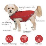 Fleece-Lined Waterproof Dog Jacket - Reflective Vest