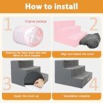 Nepfaivy Non-Slip Pet Steps for Dogs & Cats
