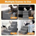 Nepfaivy Non-Slip Pet Steps for Dogs & Cats