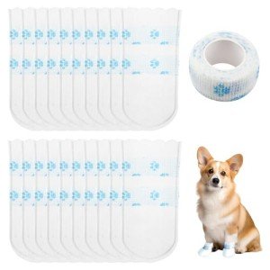 20 Pack Disposable Waterproof Dog Boots for Healing