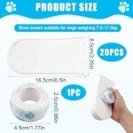 20 Pack Disposable Waterproof Dog Boots for Healing