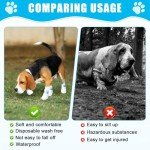 20 Pack Disposable Waterproof Dog Boots for Healing