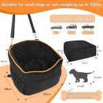 Cozy Memory Foam Dog Car Seat for Small Dogs